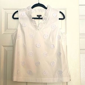 Talbots White cotton Top, NWT